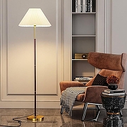 Торшер Uniel UML-T522 UL-00012408 цвет плафона/подвески Белый, цвет арматуры Золото, Коричневый-2