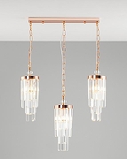 Подвесной светильник Moderli Stiland V10040-3P цвет плафона/подвески Прозрачный, цвет арматуры Золото-3