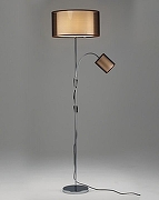 Торшер с подсветкой Moderli Room V10625-2F цвет плафона/подвески Коричневый, цвет арматуры Хром-1