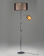 Торшер с подсветкой Moderli Room V10625-2F цвет плафона/подвески Коричневый, цвет арматуры Хром-2