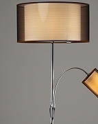 Торшер с подсветкой Moderli Room V10625-2F цвет плафона/подвески Коричневый, цвет арматуры Хром-6