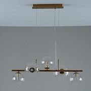 Подвесной светильник Moderli Renny V10800-5P цвет плафона/подвески Прозрачный, цвет арматуры Золото-2