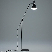 Торшер Moderli Page V10997-F цвет плафона/подвески Черный, цвет арматуры Хром, Черный-1