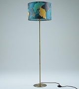 Торшер Moderli Gingko V11007-F цвет плафона/подвески Синий, цвет арматуры Золото-3