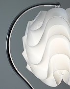 Торшер Moderli Flake V11010-F цвет плафона/подвески Белый, цвет арматуры Хром-3