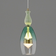 Подвесной светильник Moderli Corals V11150-PL цвет плафона/подвески Бирюзовый, Прозрачный, цвет арматуры Золото