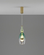 Подвесной светильник Moderli Corals V11150-PL цвет плафона/подвески Бирюзовый, Прозрачный, цвет арматуры Золото-1