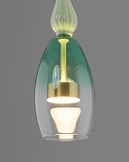 Подвесной светильник Moderli Corals V11150-PL цвет плафона/подвески Бирюзовый, Прозрачный, цвет арматуры Золото-3