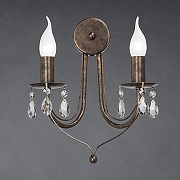 Бра Vitaluce V1249 V1253/2A цвет плафона/подвески Прозрачный, цвет арматуры Черный, Золото-1