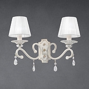 Бра Vitaluce V1679 V1679-0/2A цвет плафона/подвески Белый, Прозрачный, цвет арматуры Белый, Золото-1