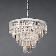 Подвесной светильник Vitaluce V18 V1806-0/8+4+4+1 цвет плафона/подвески Прозрачный, цвет арматуры Белый-1