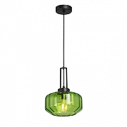 Подвесной светильник Vitaluce V2053 V2053-1/1S цвет плафона/подвески Зеленый, цвет арматуры Черный-1