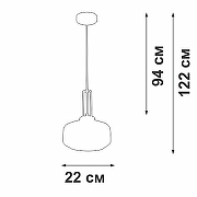 Подвесной светильник Vitaluce V2053 V2053-1/1S цвет плафона/подвески Зеленый, цвет арматуры Черный-4