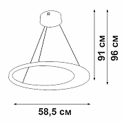 Подвесной светильник Vitaluce V2695 V2695-1/1S цвет плафона/подвески Белый, Черный, цвет арматуры Черный-4
