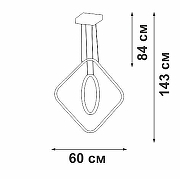 Подвесной светильник Vitaluce V2703 V2703-8/2S цвет плафона/подвески Белый, Золото, цвет арматуры Золото-2