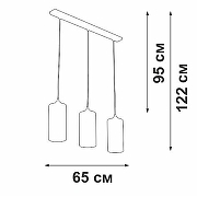 Подвесной светильник Vitaluce V2732 V2732-1/3S цвет плафона/подвески Светло-серый, цвет арматуры Черный-3