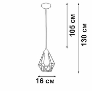 Подвесной светильник Vitaluce V2803 V2803-1/1S цвет плафона/подвески Черный, цвет арматуры Черный-4