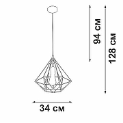 Подвесной светильник Vitaluce V2804 V2804-1/1S цвет плафона/подвески Черный, цвет арматуры Черный-4