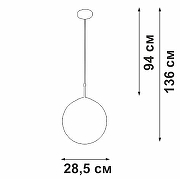 Подвесной светильник Vitaluce V2815 V2815-1/1S цвет плафона/подвески Прозрачный, цвет арматуры Черный-4