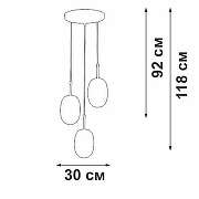 Подвесной светильник Vitaluce V2821 V2821-1/3S цвет плафона/подвески Красный, Синий, Зеленый, цвет арматуры Черный-1