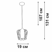 Подвесной светильник Vitaluce V2846 V2846-1/1S цвет плафона/подвески Прозрачный, Хром, цвет арматуры Черный-4