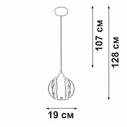 Подвесной светильник Vitaluce V2852 V2852-1/1S цвет плафона/подвески Прозрачный, Хром, цвет арматуры Черный-5
