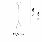 Подвесной светильник Vitaluce V2857 V2857-0/1S цвет плафона/подвески Белый, цвет арматуры Белый-3