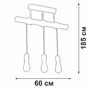 Подвесной светильник Vitaluce V2860 V2860-1/3PL цвет Коричневый, Черный-5