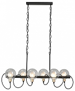 Подвесной светильник Vitaluce V2862 V2862-1/6 цвет плафона/подвески Прозрачный, цвет арматуры Черный-3