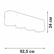 Накладной светильник Vitaluce V2881 V2881-1/4PL цвет плафона/подвески Бежевый, цвет арматуры Черный-2