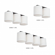 Накладной светильник Vitaluce V2882 V2882-1/2PL цвет плафона/подвески Белый, цвет арматуры Черный-1