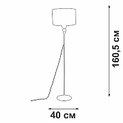 Торшер Vitaluce V2890 V2890-1/1P цвет плафона/подвески Белый, цвет арматуры Разноцветный, Черный-4