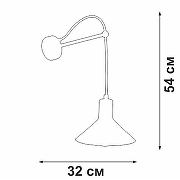 Бра Vitaluce V2897 V2897-0/1A цвет плафона/подвески Белый, цвет арматуры Белый-3