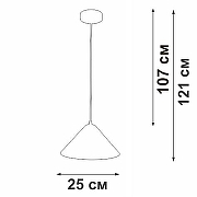 Подвесной светильник Vitaluce V29250 V29250-1/1S цвет плафона/подвески Черный, цвет арматуры Черный-2