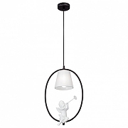 Подвесной светильник Vitaluce V2971 V2971-1/1S цвет плафона/подвески Белый, цвет арматуры Черный-1