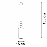 Подвесной светильник Vitaluce V2996 V2996-1/1S цвет плафона/подвески Белый, цвет арматуры Черный-5