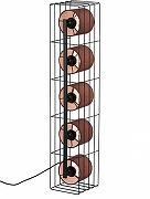 Торшер Vitaluce V3019 V3019-1/5P цвет плафона/подвески Коричневый, цвет арматуры Черный