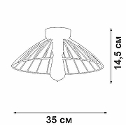Накладной светильник Vitaluce V3036 V3036-1/1PL цвет плафона/подвески Черный, цвет арматуры Черный-3