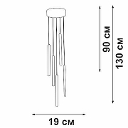 Подвесной светильник Vitaluce V3045 V3045-0/5S цвет плафона/подвески Белый, цвет арматуры Белый-4