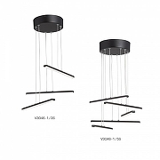 Подвесной светильник Vitaluce V3046 V3046-1/5S цвет плафона/подвески Белый, Черный, цвет арматуры Черный-3
