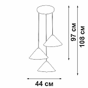 Подвесной светильник Vitaluce V3093 V3093-0/3S цвет плафона/подвески Белый, цвет арматуры Белый-1