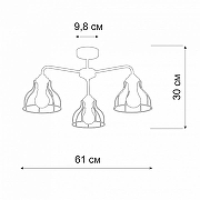 Подвесной светильник Vitaluce V3102 V3102-0/3PL цвет плафона/подвески Белый, цвет арматуры Белый-1