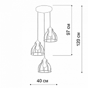 Подвесной светильник Vitaluce V3102 V3102-0/3S цвет плафона/подвески Белый, цвет арматуры Белый-4