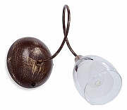 Бра Vitaluce 3680 V3680/1A цвет плафона/подвески Белый, Прозрачный, цвет арматуры Коричневый, Золото