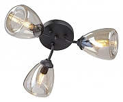 Светильник на штанге Vitaluce V3773 V3773-1/3PL цвет плафона/подвески Коньячный, цвет арматуры Черный-1