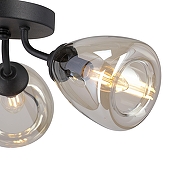 Светильник на штанге Vitaluce V3773 V3773-1/3PL цвет плафона/подвески Коньячный, цвет арматуры Черный-3