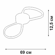 Накладной светильник Vitaluce V3779 V3779-1/1PL цвет плафона/подвески Белый, Черный, цвет арматуры Черный-3