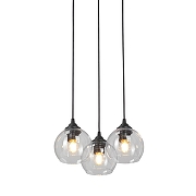 Подвесной светильник Vitaluce V3784 V3784-1/3S цвет плафона/подвески Прозрачный, цвет арматуры Черный-3