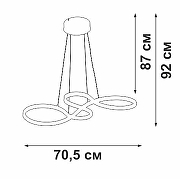 Подвесной светильник Vitaluce V3892 V3892-1/1S цвет плафона/подвески Белый, Черный, цвет арматуры Черный-4
