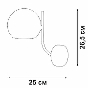 Бра Vitaluce V39570 V39570-8/1A цвет плафона/подвески Белый, цвет арматуры Золото-1